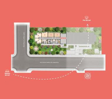 Perspectiva artística da implantação