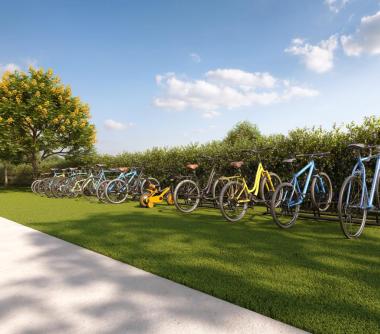 Perspectiva artística do bicicletário