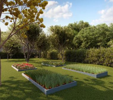 Perspectiva artística da horta