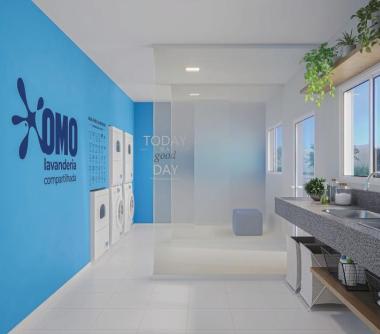 Perspectiva artística da lavanderia Omo