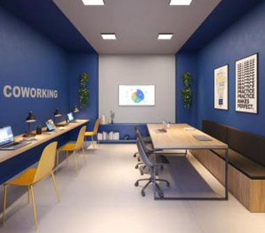 Perspectiva artística do coworking