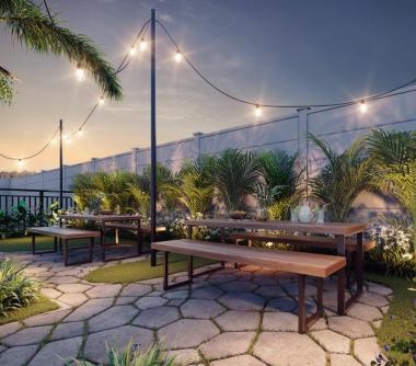 Perspectiva artística da praça