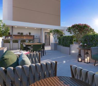 Perspectiva artística do  espaço gourmet