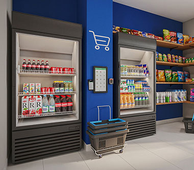 Perspectiva artística do mini mercado