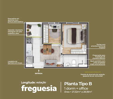 Perspectiva artística da planta tipo B