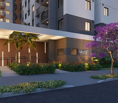 Perspectiva artística da entrada