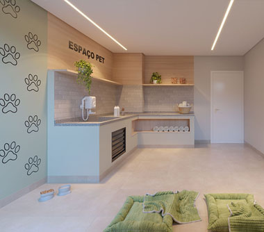 Perspectiva artística do pet care